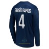 Maglia da Calcio a Maniche Lunghe Paris Saint Germain Sergio Ramos 4 Casa 2022-23 per Uomo